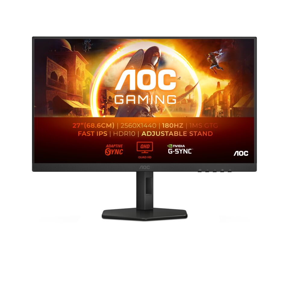 AOC Q27G4XF 27'' 180 Hz 0.5 ms Adaptive-Sync QHD Fast IPS HDR10 Oyuncu Monitörü
