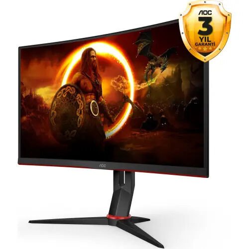 AOC 27'' CQ27G2SE/BK 1 ms 165 Hz 2K QHD VA Curved Oyuncu Monitörü(Ölü Pixel)