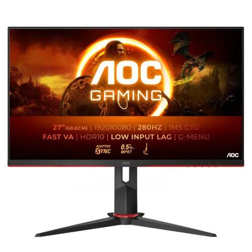 AOC 27'' 27G2ZN3 0.5ms 280 Hz Adaptive-Sync VA FHD Oyuncu Monitörü(Ölü Pixel)