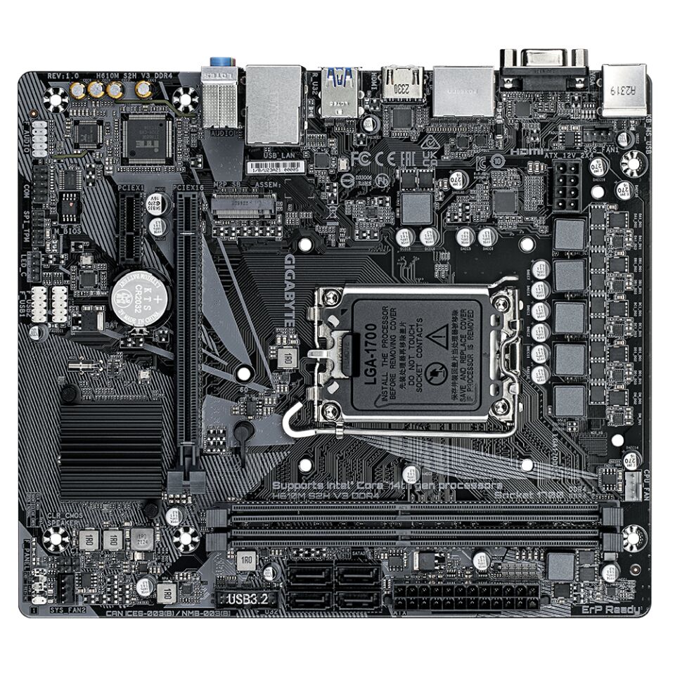 Gigabyte H610M-S2H-V3 Intel LGA1700 DDR4 Micro ATX Anakart