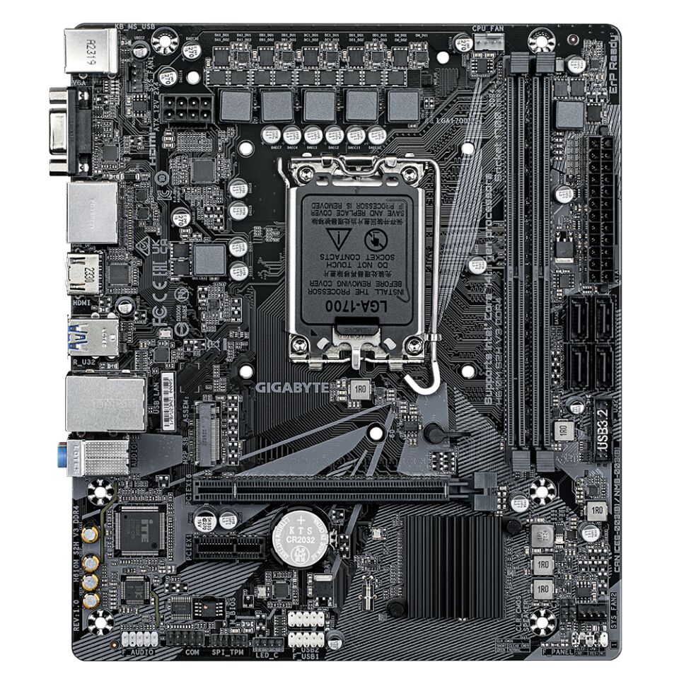 Gigabyte H610M-S2H-V3 Intel LGA1700 DDR4 Micro ATX Anakart