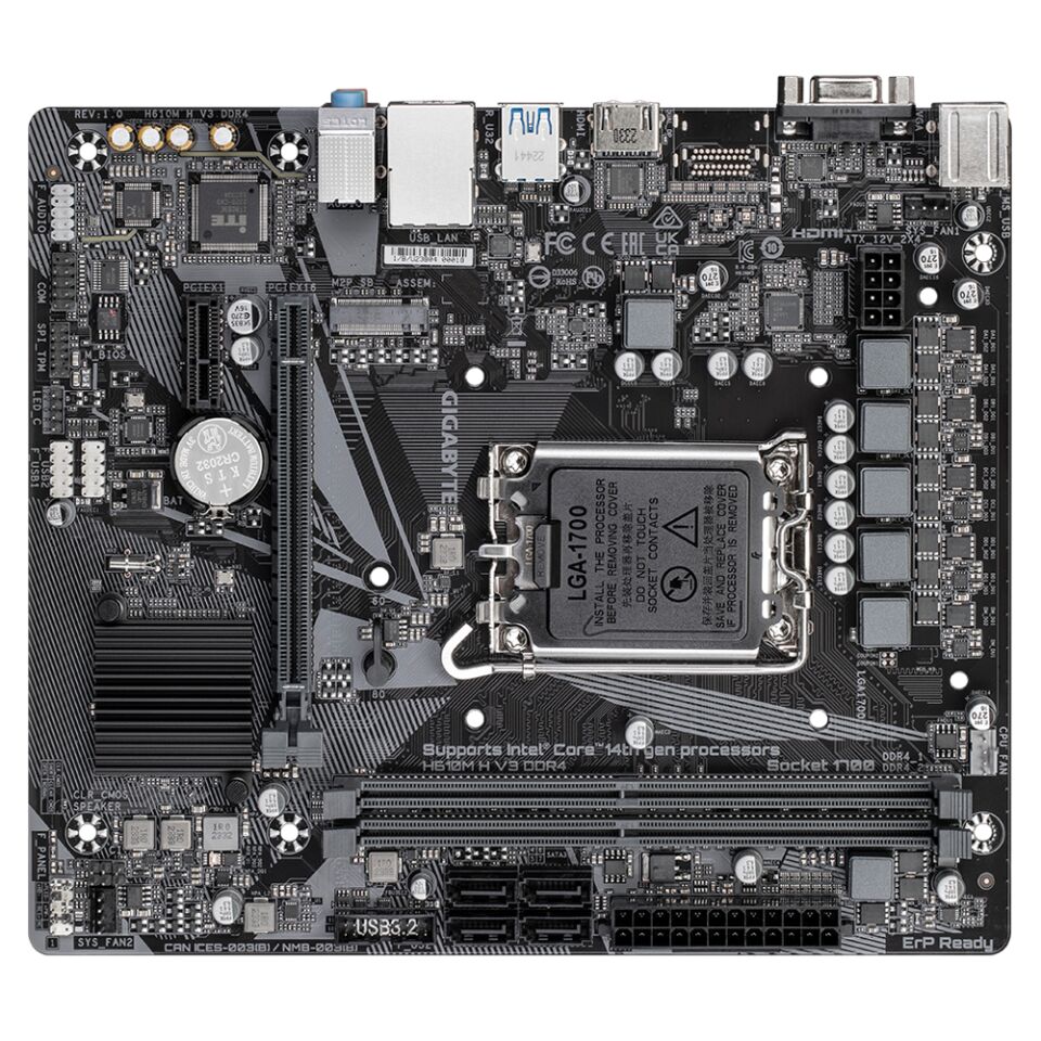 Gigabyte H610M H V3 DDR4 1700P MATX Anakart