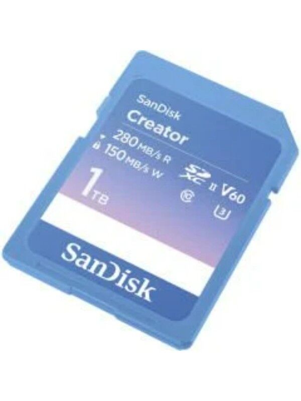 SANDISK Creator 1TB SDSDXEP-1T00-GNCIS 280MB/S Uhs-Iı Sdxc 6k-4k UHD V60 Hafıza Kartı