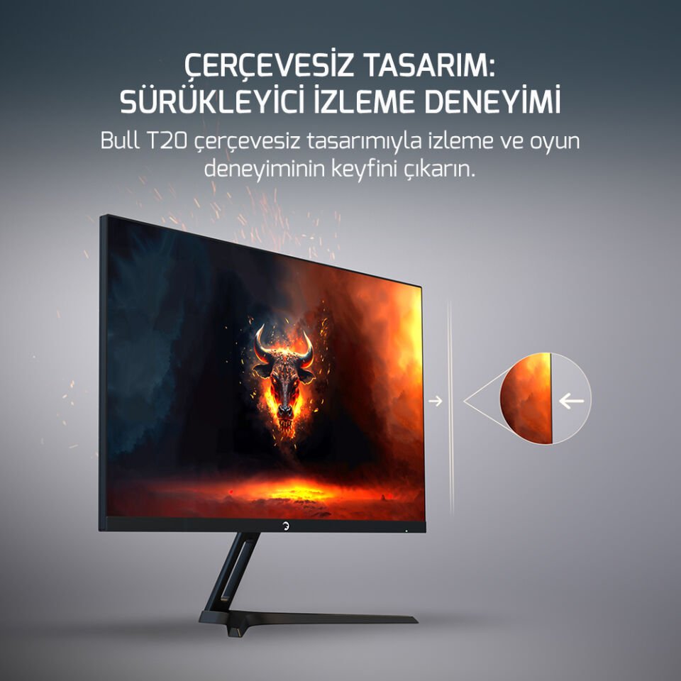 GamePower Bull T20 27'' 180Hz 0.5ms Fast IPS  FHD Gaming Monitör (Sıfır Ölü Piksel Garantili)