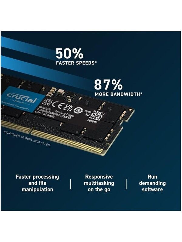 CRUCIAL 16GB 5600Mhz DDR5 CT16G56C46S5 Notebook Ram