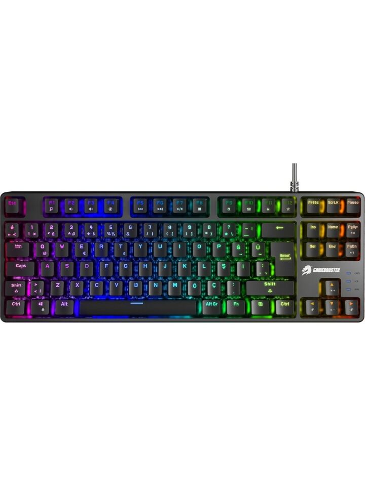 GameBooster G23B Enigma TKL Rainbow Aydınlatmalı Red Switch Mekanik Siyah Oyun Klavyesi