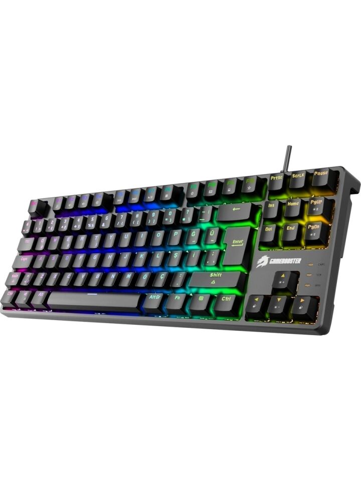GameBooster G23B Enigma TKL Rainbow Aydınlatmalı Red Switch Mekanik Siyah Oyun Klavyesi