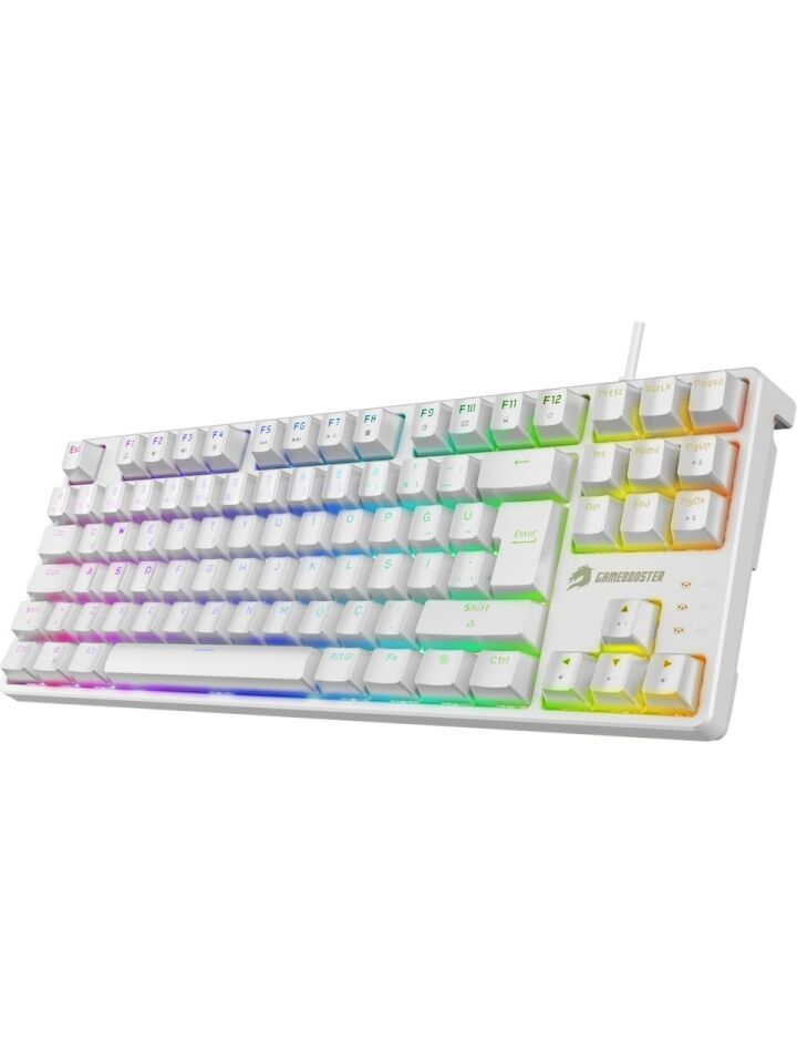 GameBooster G23W Enigma TKL Rainbow Aydınlatmalı Red Switch Mekanik Beyaz Oyun Klavyesi