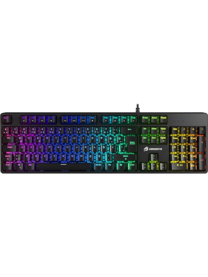 GameBooster G24B Enigma Rainbow Aydınlatmalı Red Switch Mekanik Siyah Oyun Klavyesi