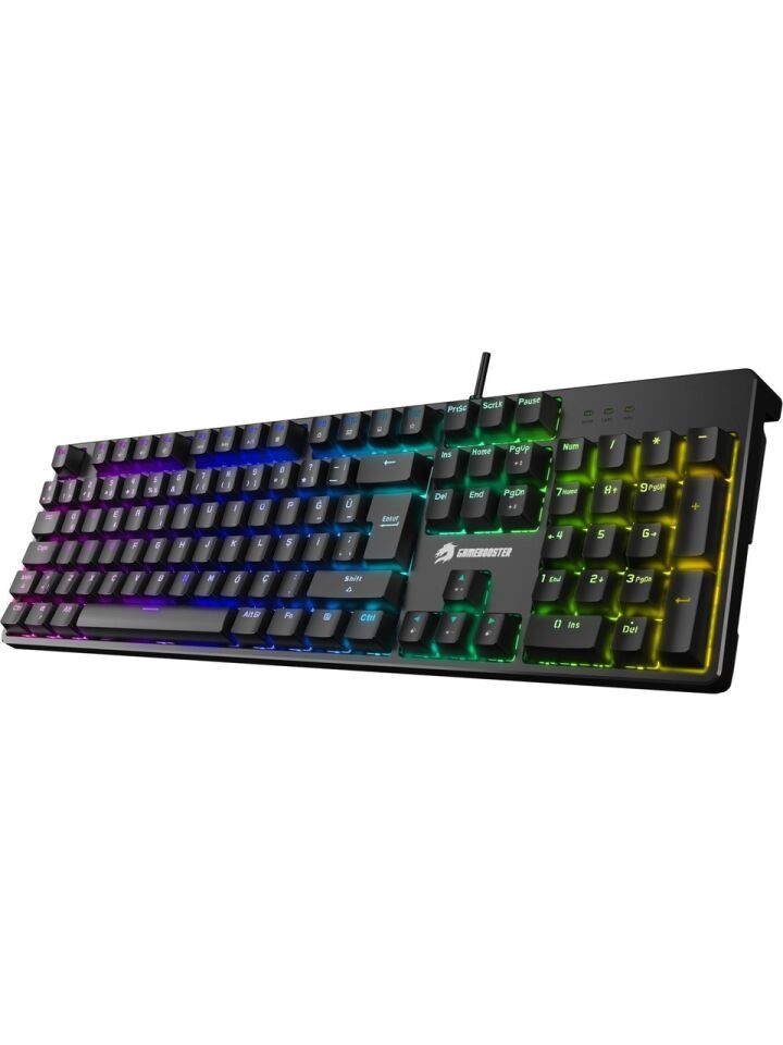 GameBooster G24B Enigma Rainbow Aydınlatmalı Red Switch Mekanik Siyah Oyun Klavyesi