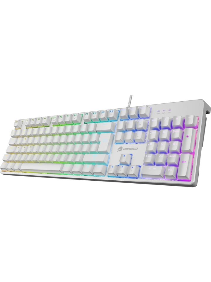 GameBooster G24W Enigma Rainbow Aydınlatmalı Red Switch Mekanik Beyaz Oyun Klavyesi