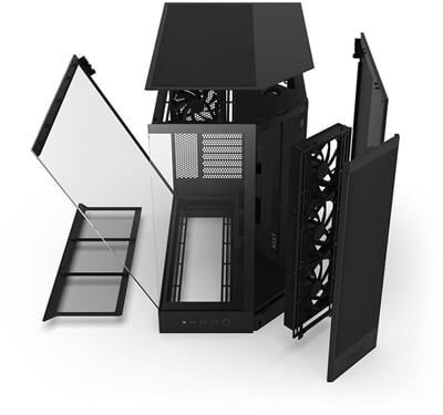 NZXT H9 Flow 2025 CM-H92FB-01 Dual-Chamber 4 Fanlı ATX Siyah Bilgisayar Kasası