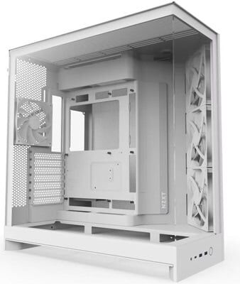 NZXT H9 Flow 2025 CM-H92FW-01 Dual-Chamber 4 Fanlı ATX Beyaz Bilgisayar Kasası