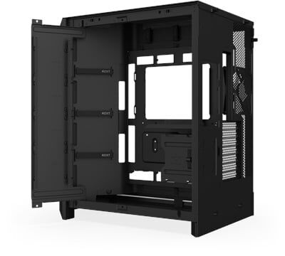 NZXT H9 Flow RGB+ 2025 CM-H92FB-P1 Dual-Chamber 7 RGB Fanlı ATX Siyah Bilgisayar Kasası