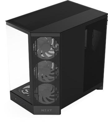 NZXT H9 Flow RGB+ 2025 CM-H92FB-P1 Dual-Chamber 7 RGB Fanlı ATX Siyah Bilgisayar Kasası