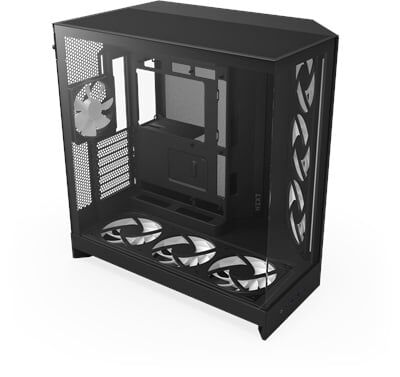 NZXT H9 Flow RGB+ 2025 CM-H92FB-P1 Dual-Chamber 7 RGB Fanlı ATX Siyah Bilgisayar Kasası