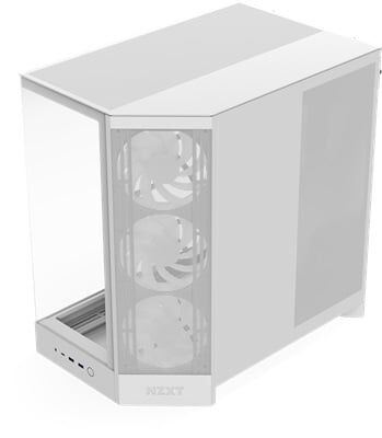 NZXT H9 Flow RGB 2025 CM-H92FW-R1 Dual-Chamber 3 RGB Fanlı ATX Beyaz Bilgisayar Kasası