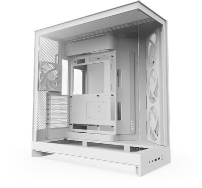 NZXT H9 Flow RGB 2025 CM-H92FW-R1 Dual-Chamber 3 RGB Fanlı ATX Beyaz Bilgisayar Kasası