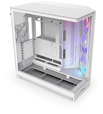 NZXT H9 Flow RGB 2025 CM-H92FW-R1 Dual-Chamber 3 RGB Fanlı ATX Beyaz Bilgisayar Kasası