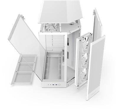 NZXT H9 Flow RGB 2025 CM-H92FW-R1 Dual-Chamber 3 RGB Fanlı ATX Beyaz Bilgisayar Kasası