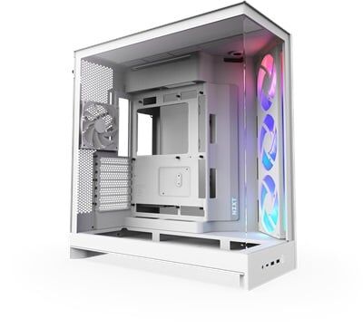 NZXT H9 Flow RGB 2025 CM-H92FW-R1 Dual-Chamber 3 RGB Fanlı ATX Beyaz Bilgisayar Kasası