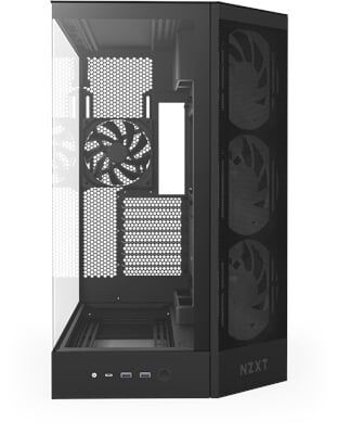 NZXT H9 Flow RGB 2025 CM-H92FB-R1 Dual-Chamber 3 RGB Fanlı ATX Siyah Bilgisayar Kasası