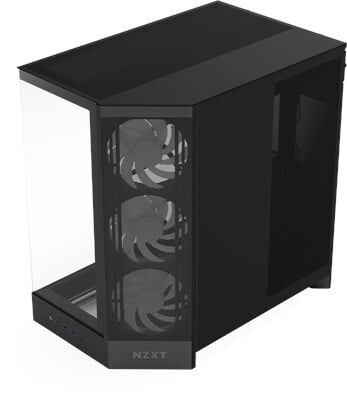 NZXT H9 Flow RGB 2025 CM-H92FB-R1 Dual-Chamber 3 RGB Fanlı ATX Siyah Bilgisayar Kasası