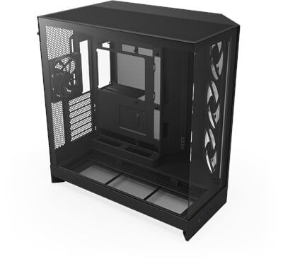 NZXT H9 Flow RGB 2025 CM-H92FB-R1 Dual-Chamber 3 RGB Fanlı ATX Siyah Bilgisayar Kasası