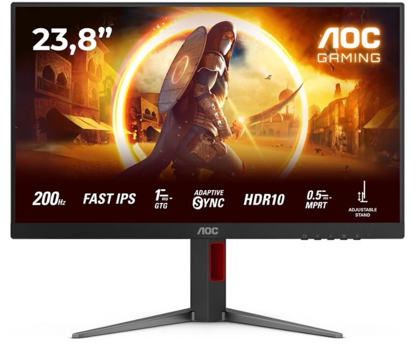 AOC 24G4HA 23.8'' 200Hz 1ms HDMI DP G-Sync AdaptiveSync Pivot Gaming Monitör(Ölü Pixel)