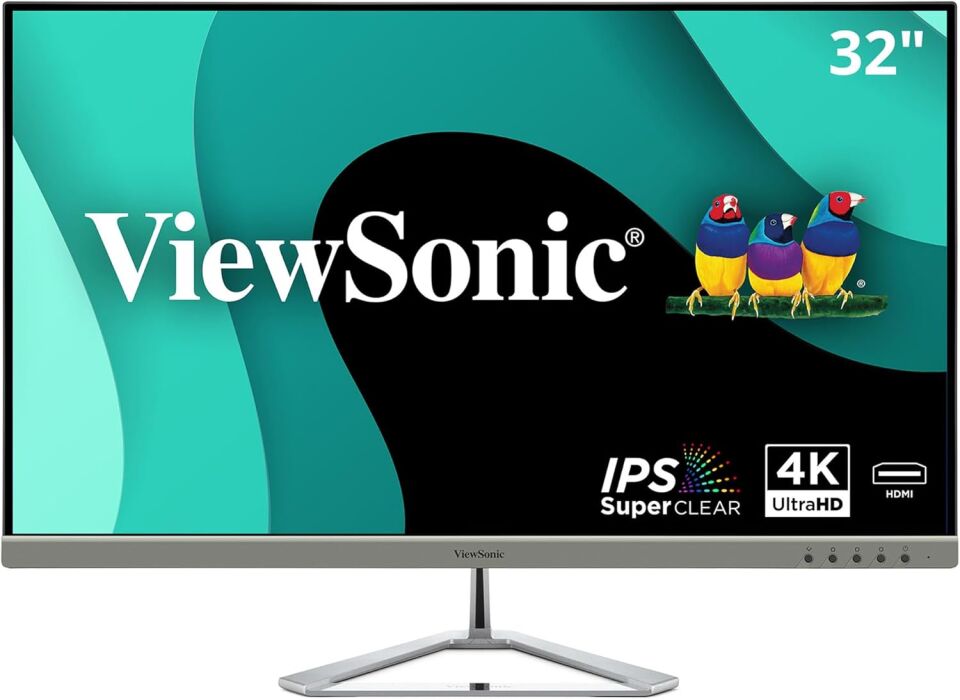 ViewSonic VX3276-4K-MHD 32 inc 60Hz 3ms (HDMI+Display) FreeSync UHD 4K Monitör(Kutu Deforme)