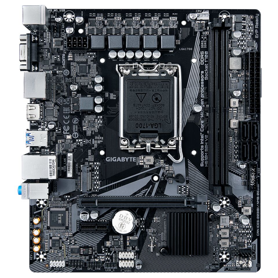 Gigabyte H610M-S2H-V2 Intel LGA1700 DDR5 Micro ATX Anakart