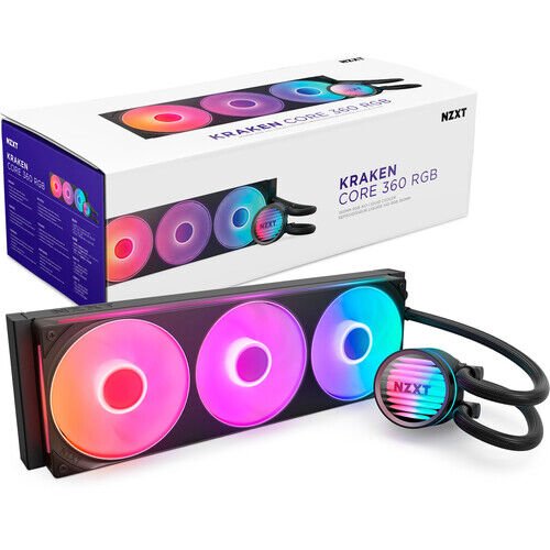 NZXT Kraken Core 360 RGB RL-KR36C-B1 Siyah İşlemci Sıvı Soğutucu