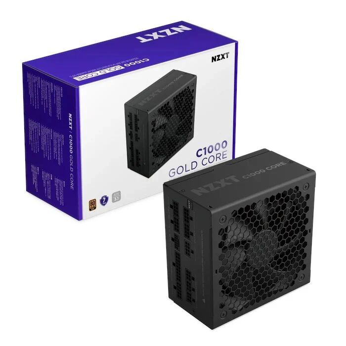 NZXT 1000W PA-0G3BB-EU C1000 Gold Core 80+ Gold Tam Modüler Siyah ATX 3.1 PCIe Gen 5.1 Güç Kaynağı