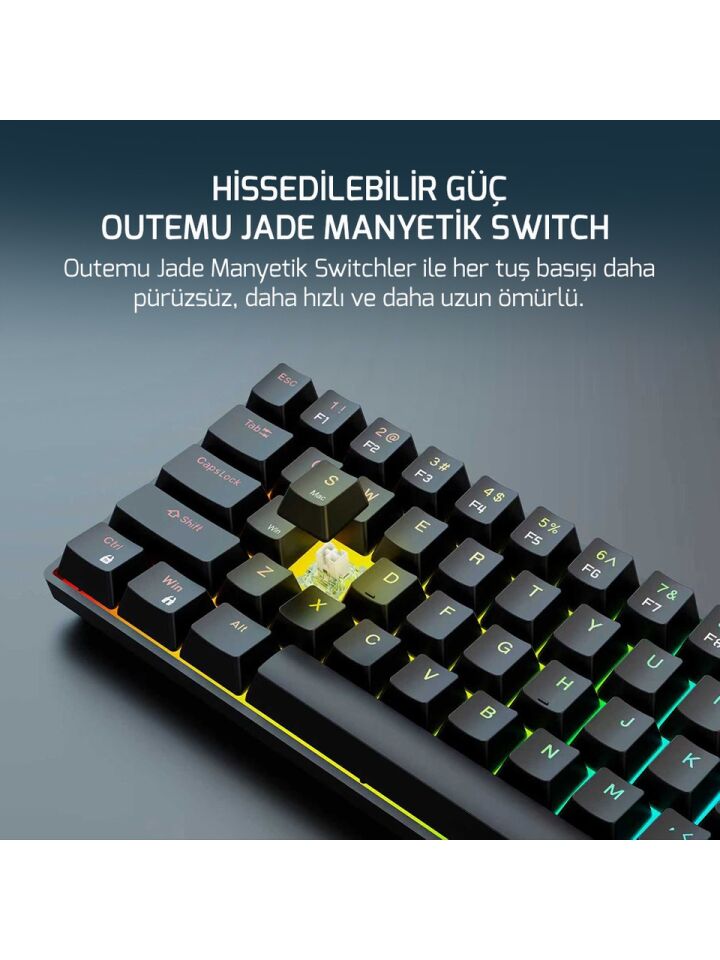 Gamepower Nexa HE60 1K RGB Manyetik 1K Hz Kablolu Gaming Klavye
