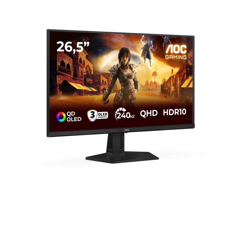 Aoc 26.5'' Q27G41ZDF 0.03ms 240Hz HDMI,DisplayPort G-Sync QD-OLED 2K Gaming Monitör