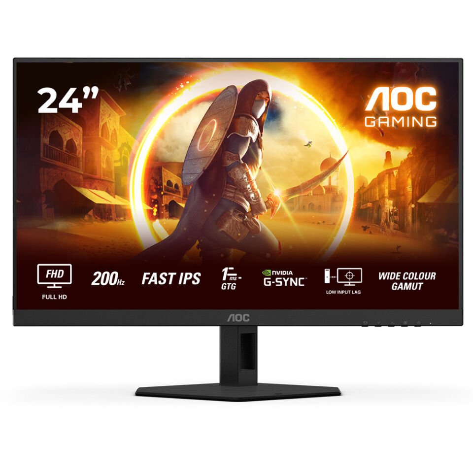 AOC 24G4HRE 23.8'' 200Hz 0.5ms HDMI DP G-Sync AdaptiveSync HDR10 FHD Fast IPS Gaming Monitör