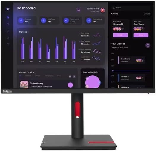 Lenovo ThinkVision 23.8'' 63CFMATXTK 4 ms 60 Hz Full HD Pivot IPS Monitör