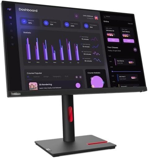 Lenovo ThinkVision 23.8'' 63CFMATXTK 4 ms 60 Hz Full HD Pivot IPS Monitör
